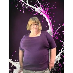 Jones New York Signature Purple Top 3X!